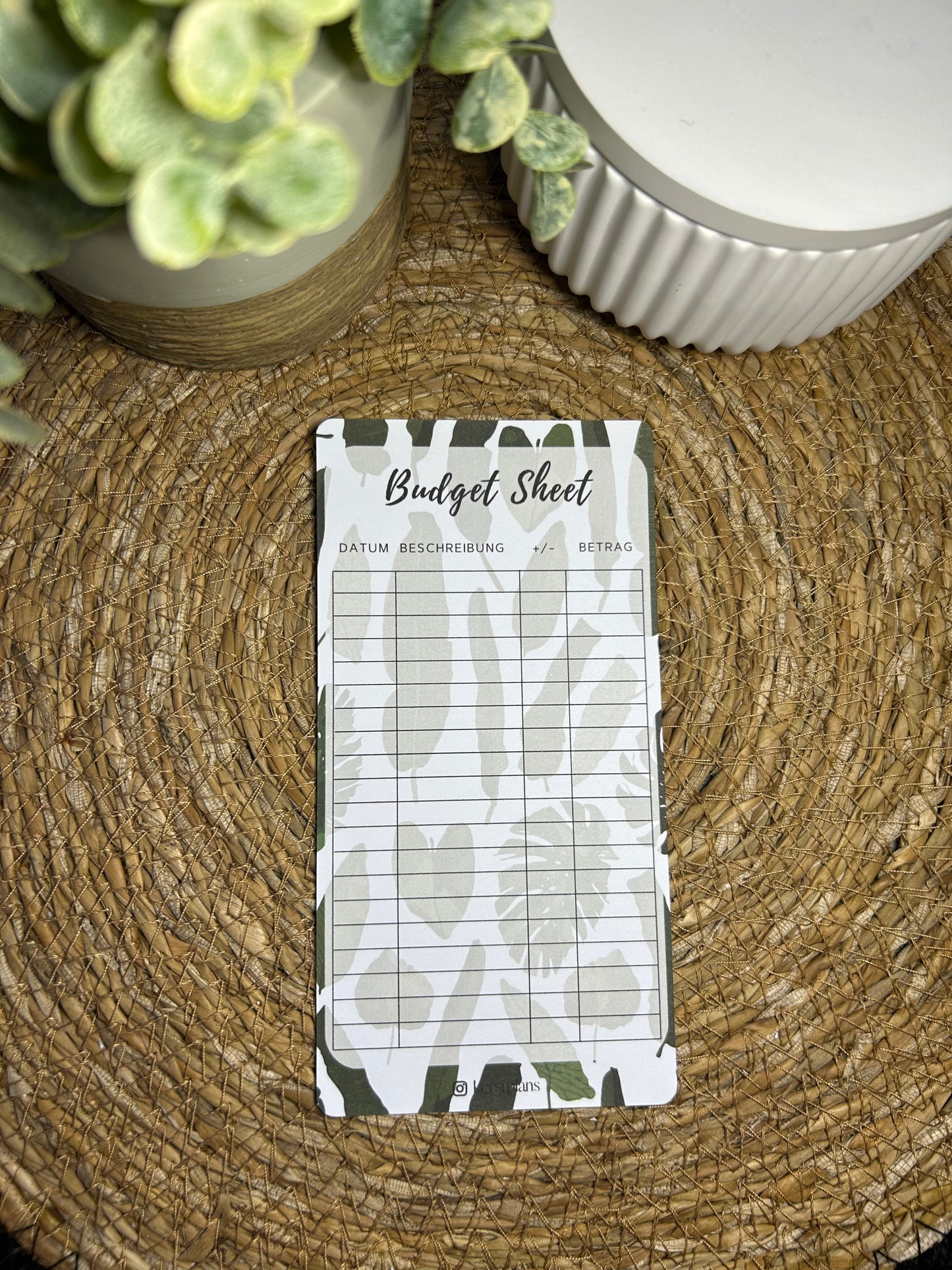 Budget Sheet A6 für Budget Binder – Design 31