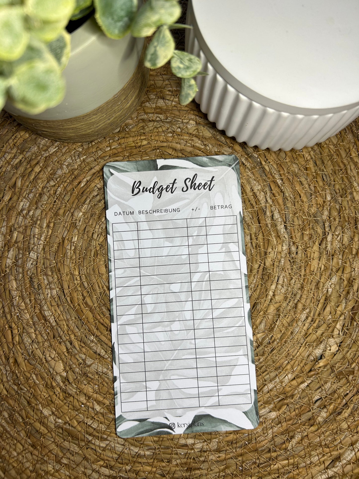 Budget Sheet A6 für Budget Binder – Design 45