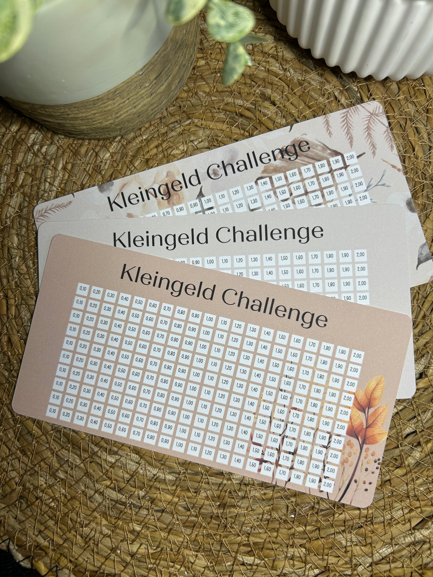Kleingeld Challenge für deinen A6 Binder