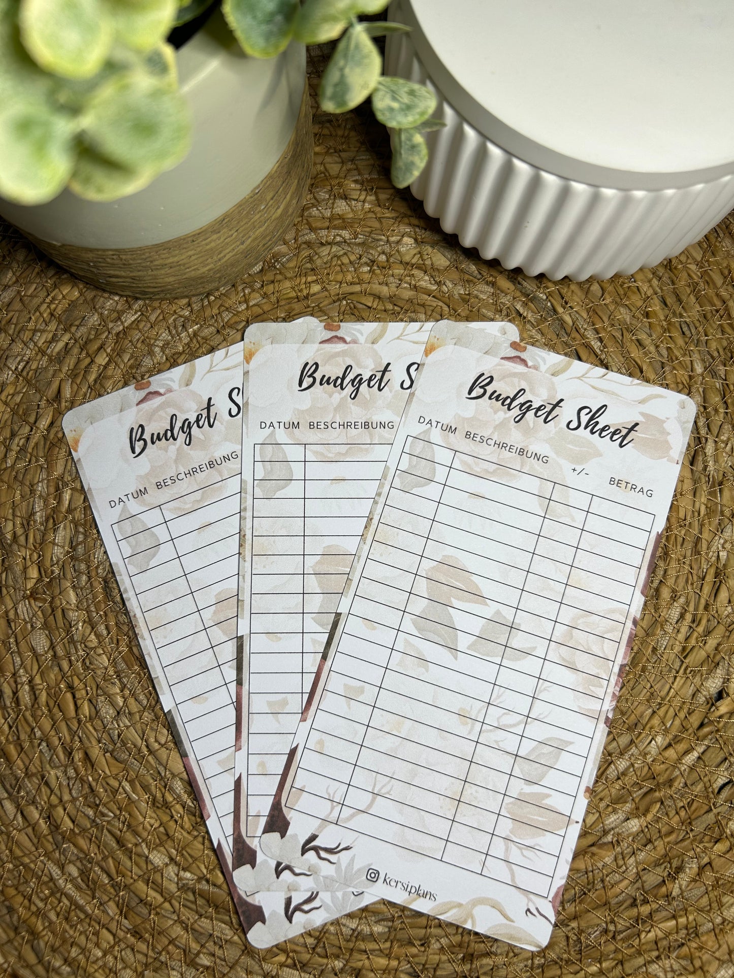 Budget Sheet A6 für Budget Binder – Design 04