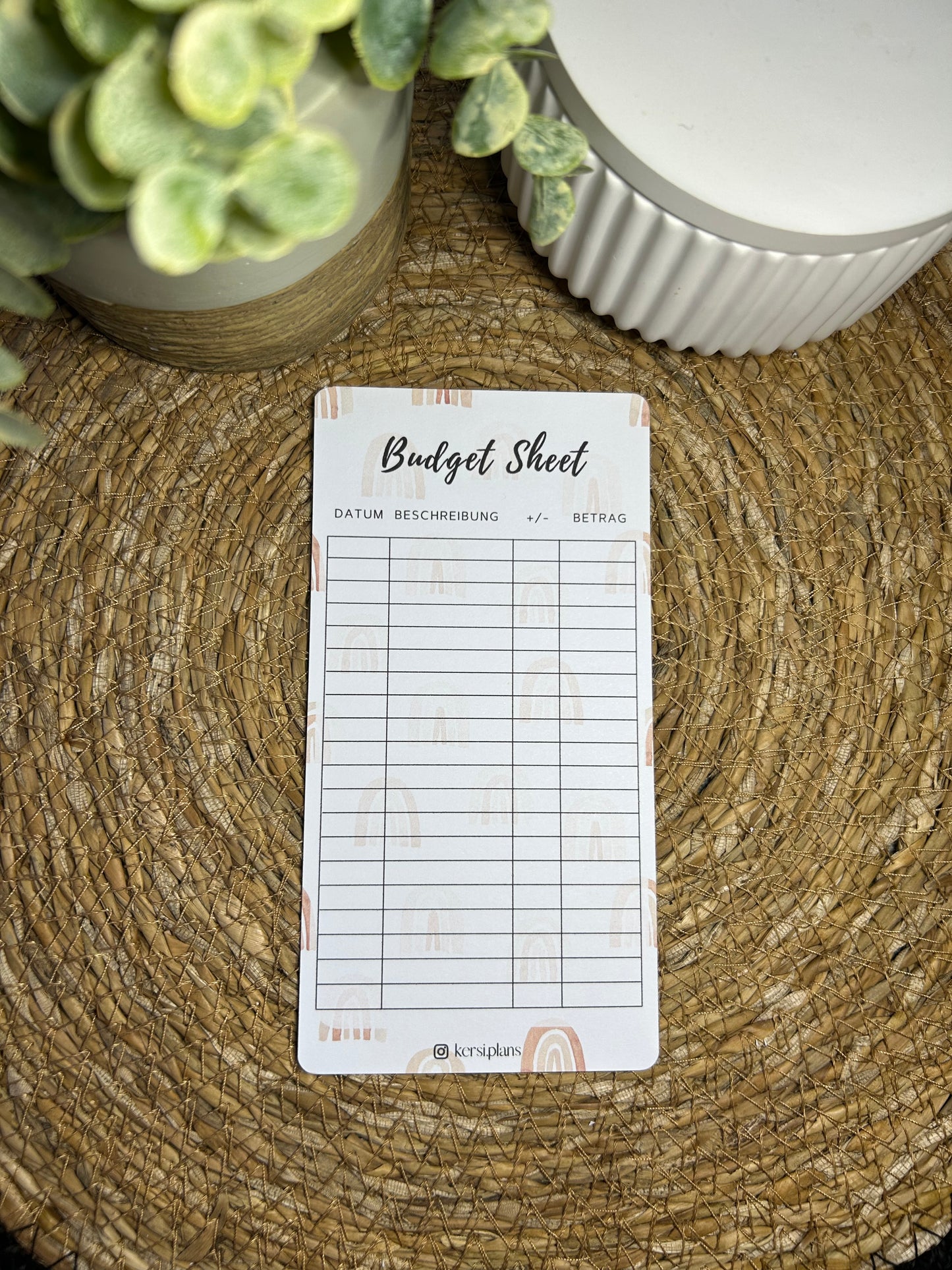 Budget Sheet A6 für Budget Binder – Design 24
