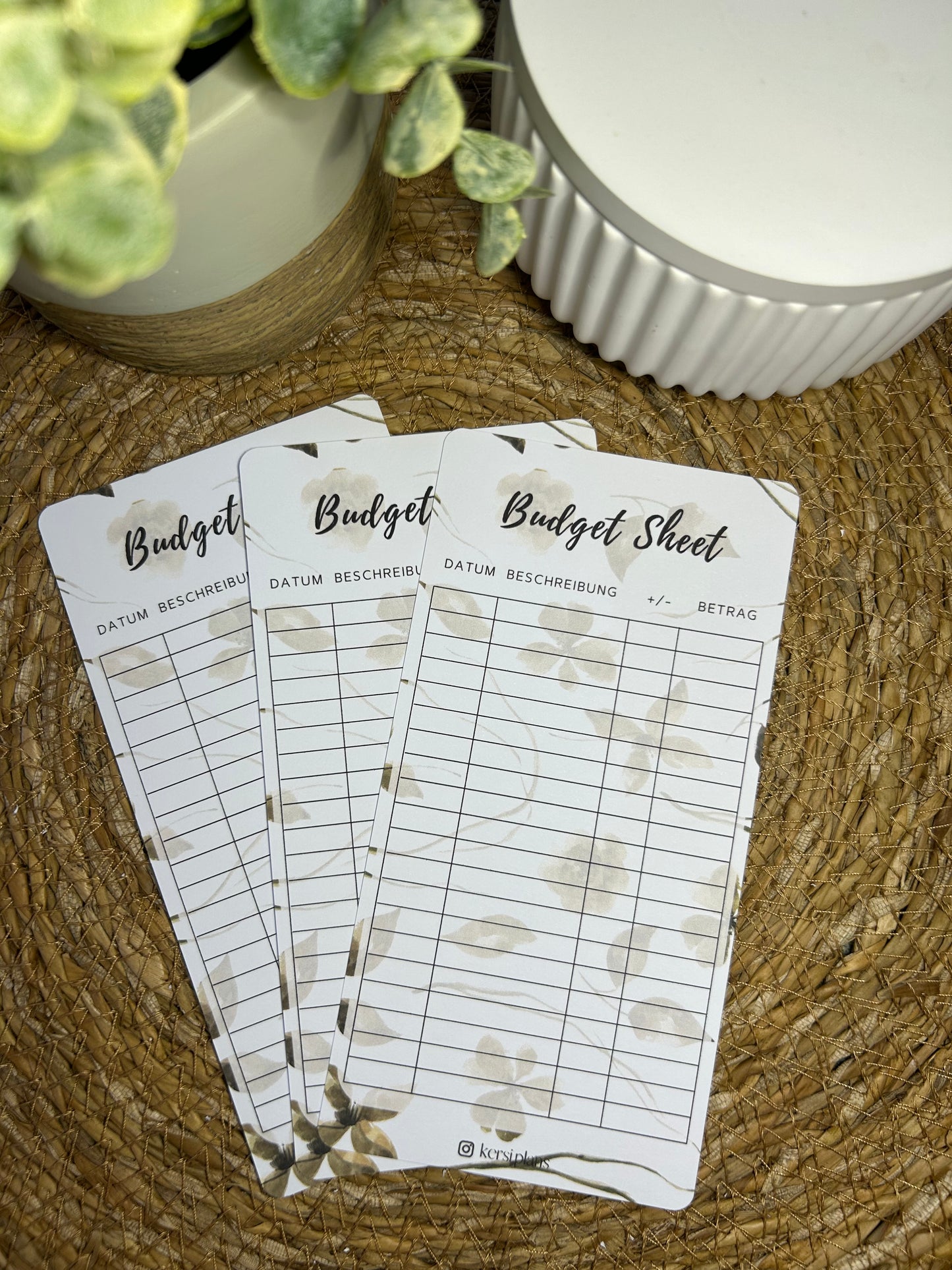 Budget Sheet A6 für Budget Binder – Design 54