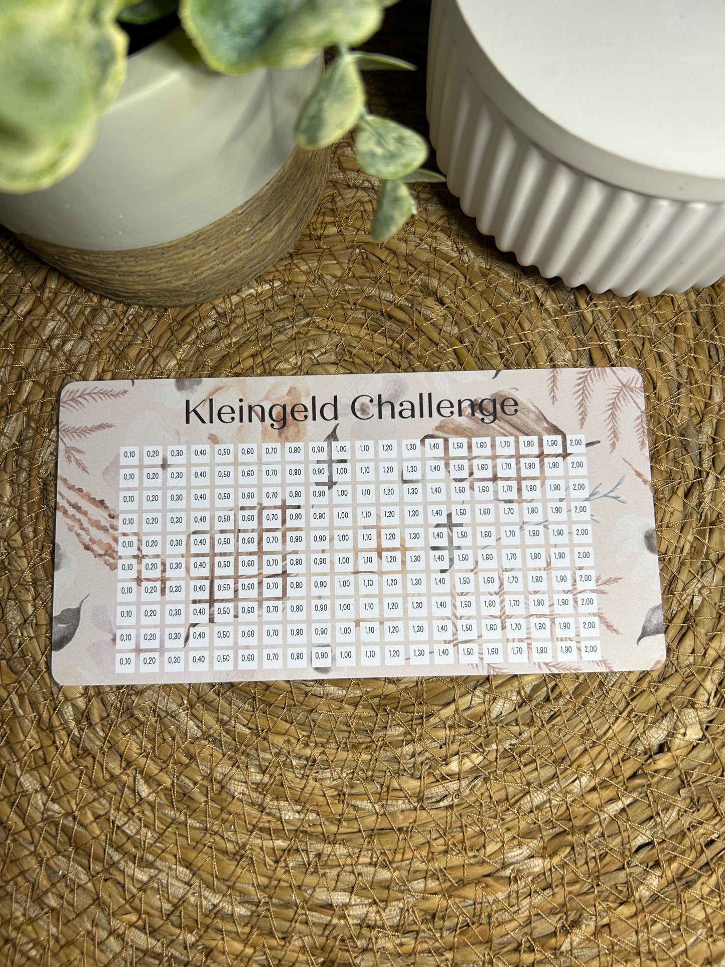 Kleingeld Challenge für deinen A6 Binder