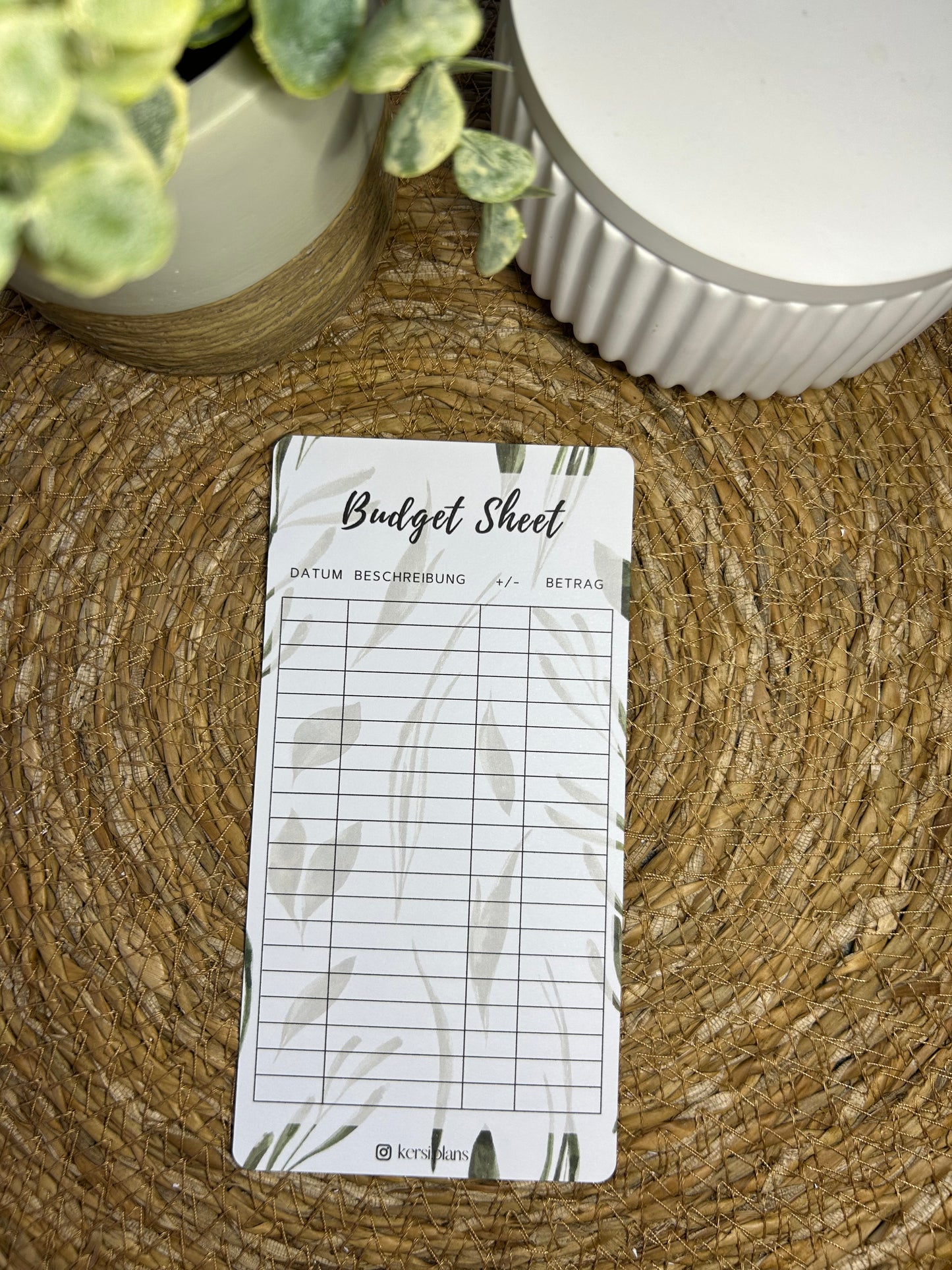 Budget Sheet A6 für Budget Binder – Design 56