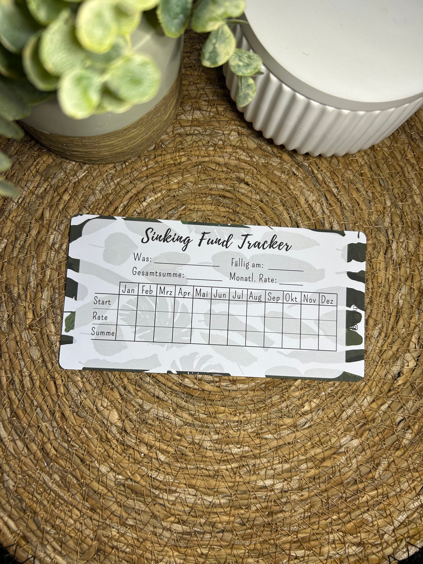 Sinking Fund Tracker A6 für Budget Binder – Design 31