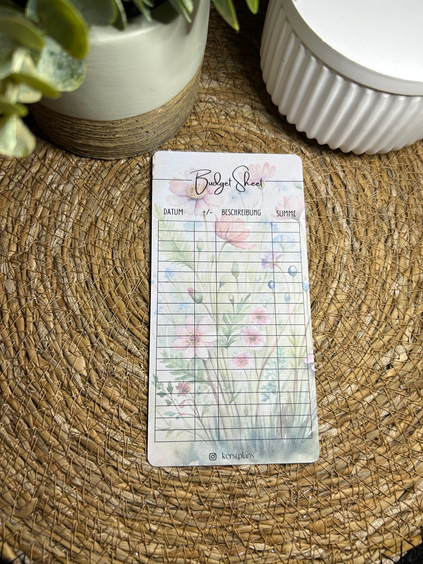 Budget Sheet A6 für Budget Binder – Design 72