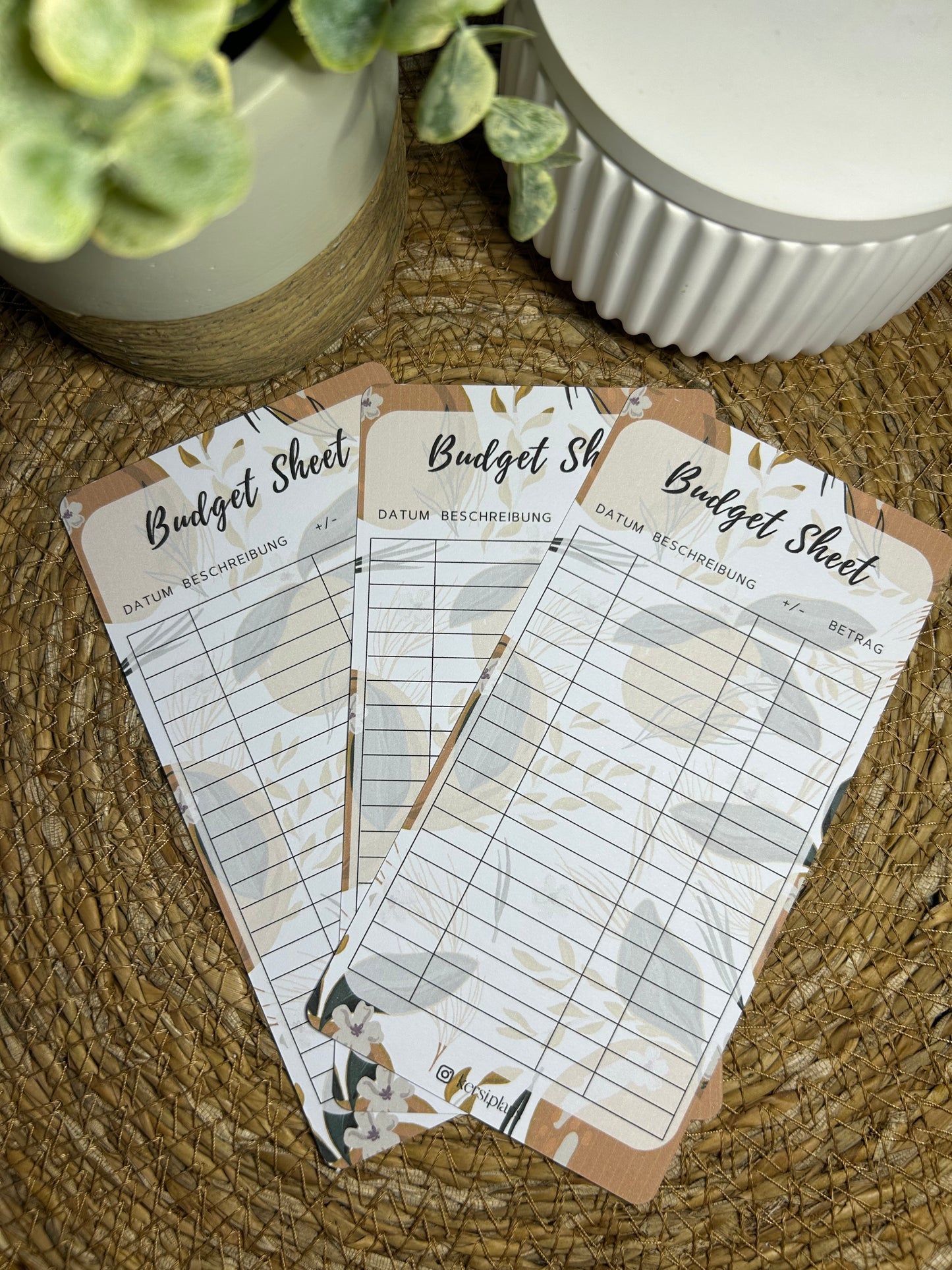 Budget Sheet A6 für Budget Binder – Design 03