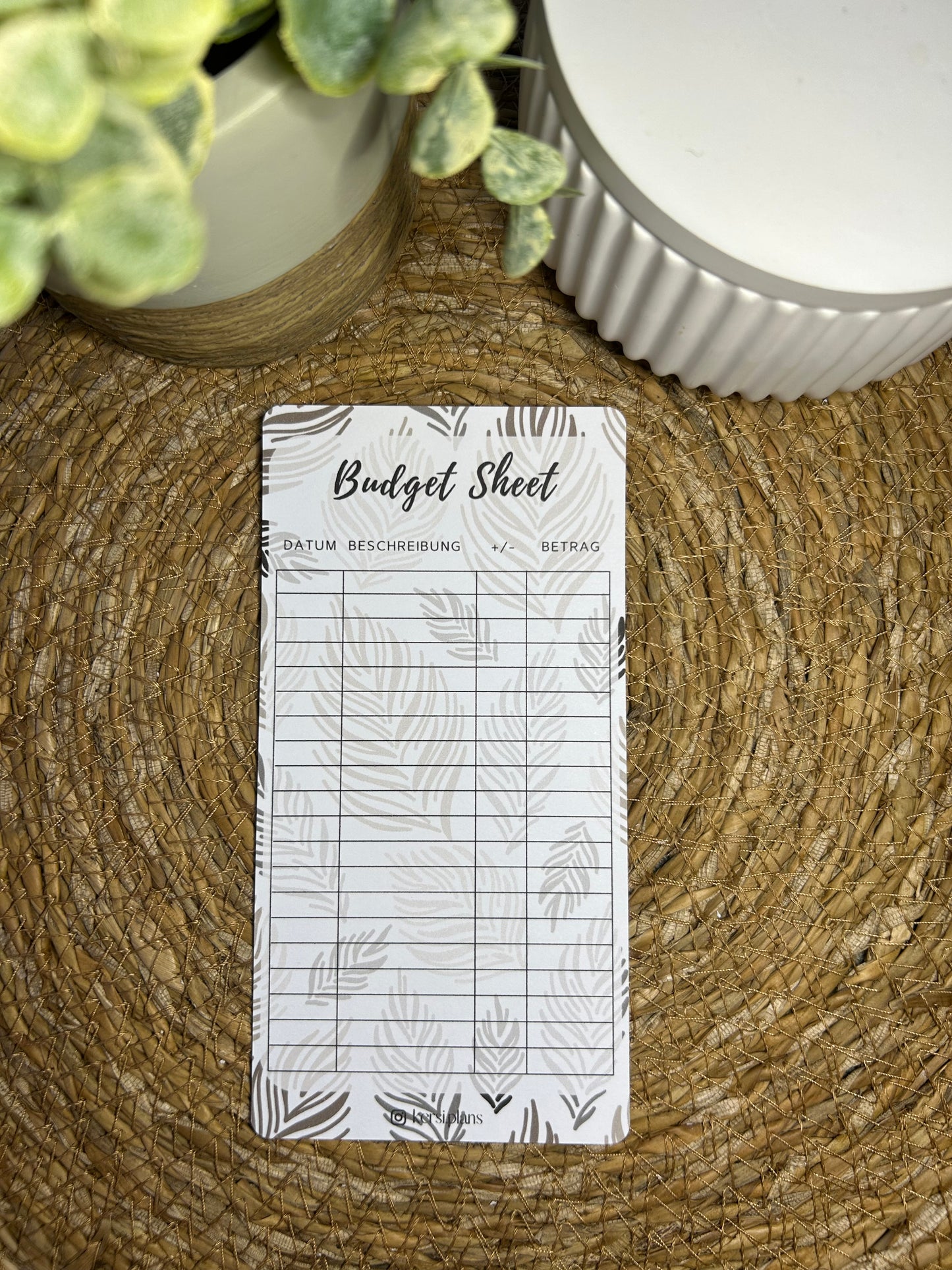 Budget Sheet A6 für Budget Binder – Design 35