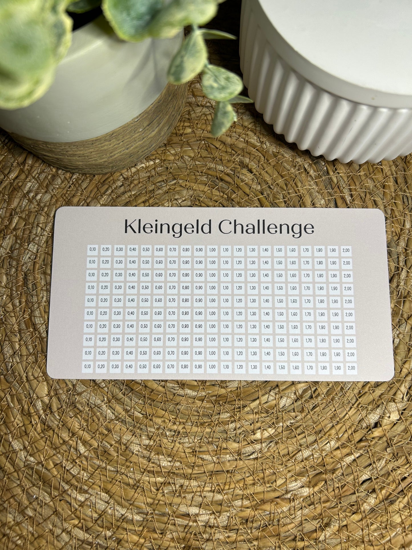 Kleingeld Challenge für deinen A6 Binder