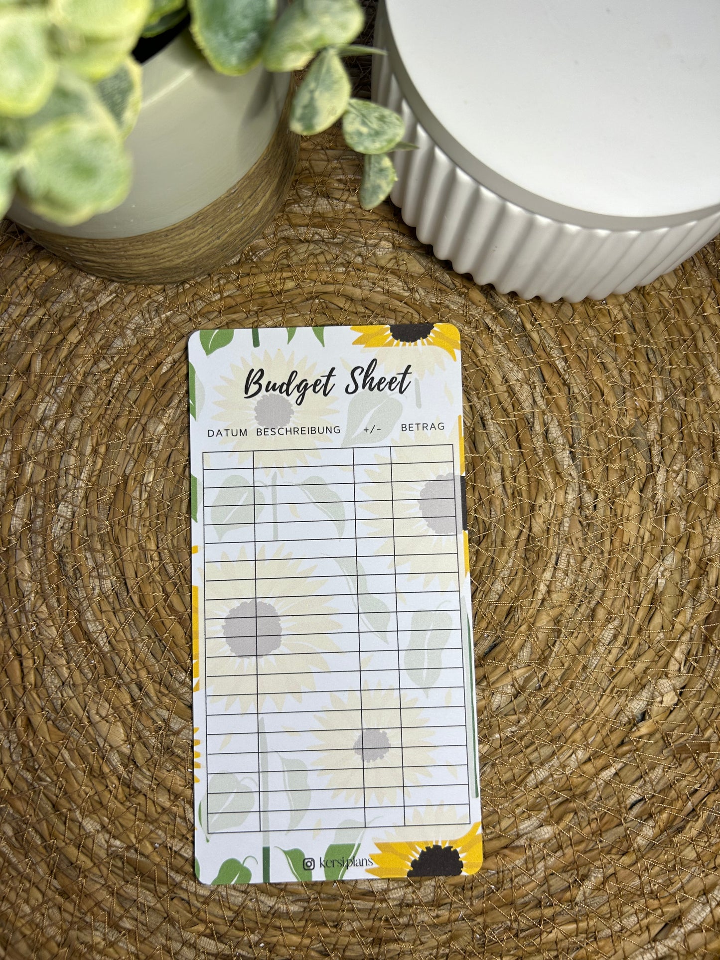 Budget Sheet A6 für Budget Binder – Design 53