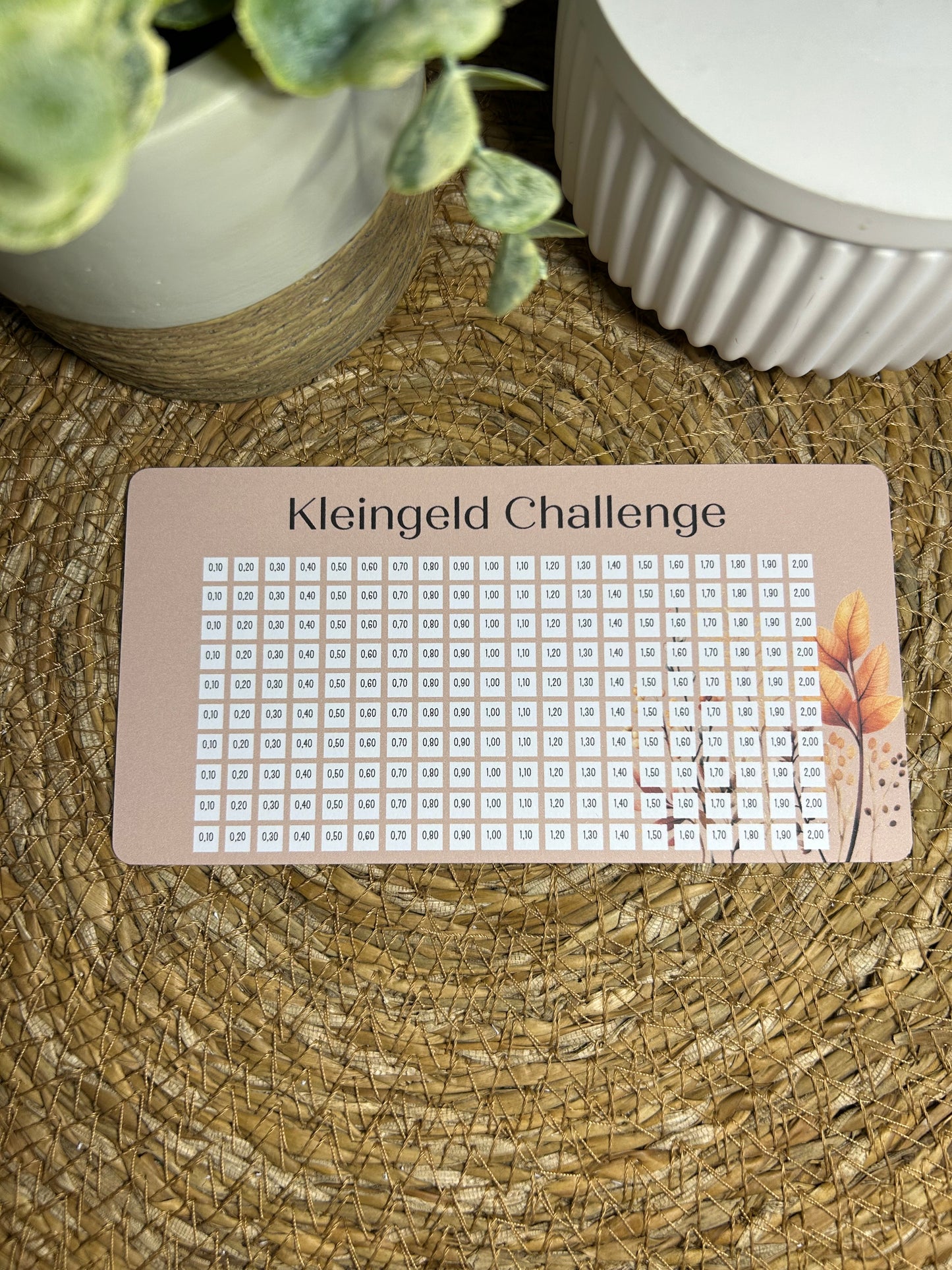 Kleingeld Challenge für deinen A6 Binder