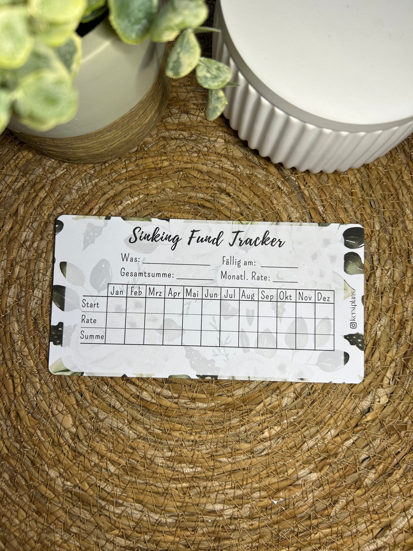 Sinking Fund Tracker A6 für Budget Binder – Design 41