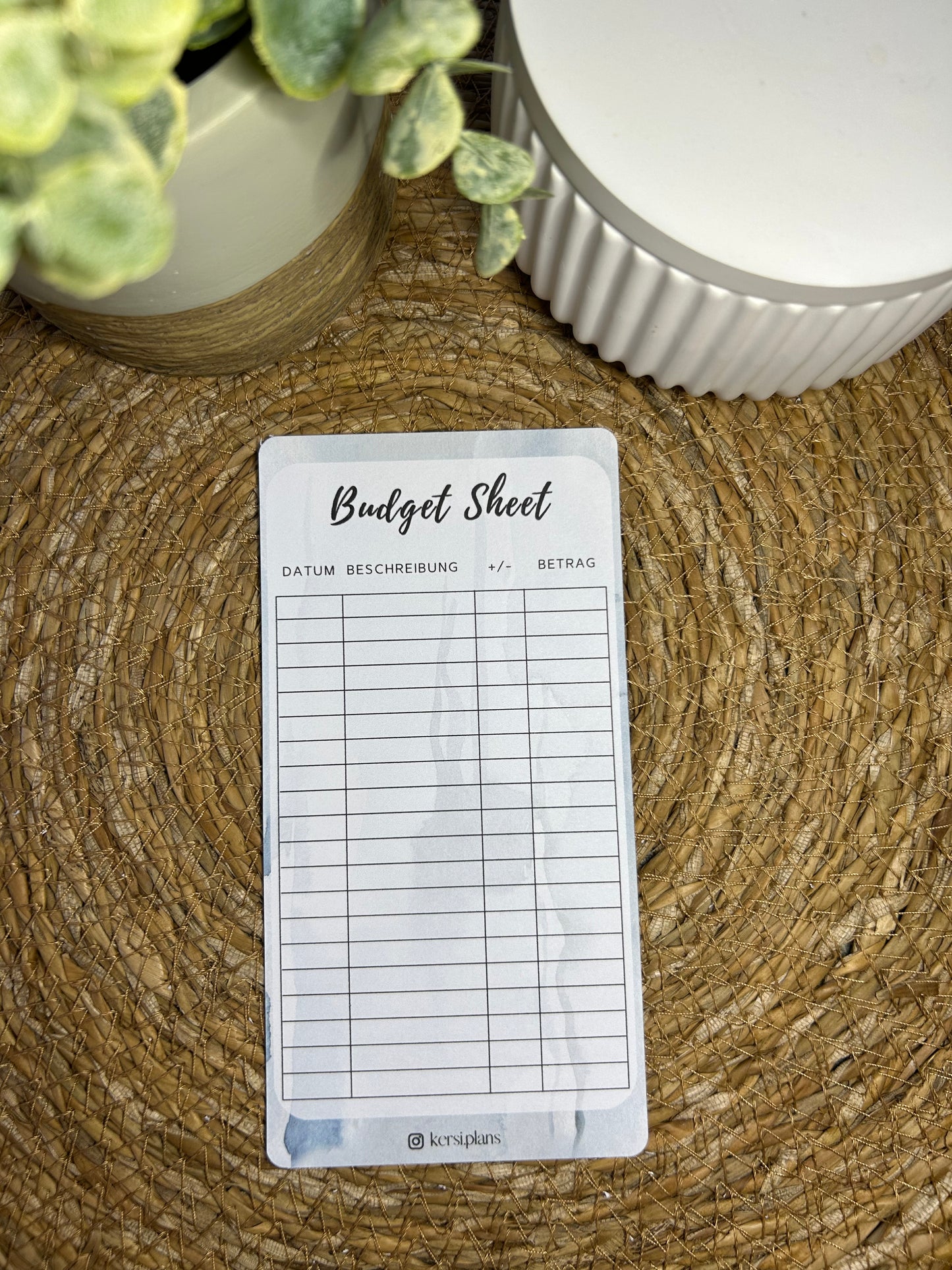 Budget Sheet A6 für Budget Binder – Design 52