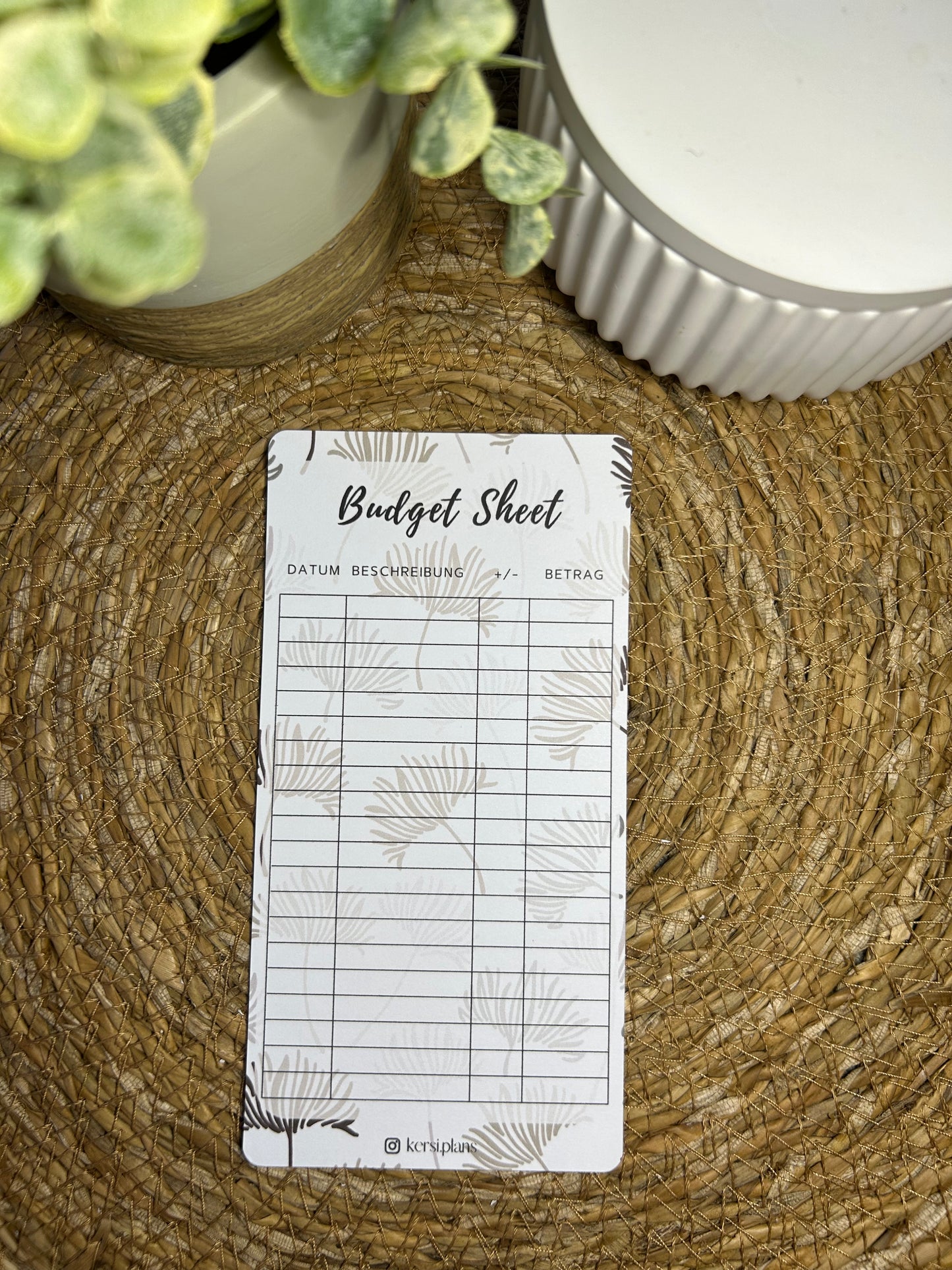 Budget Sheet A6 für Budget Binder – Design 33