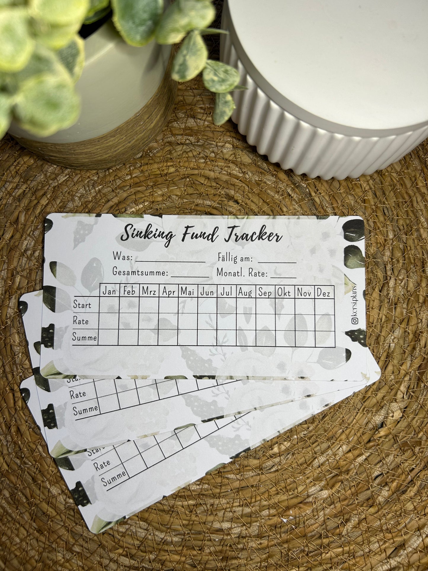 Sinking Fund Tracker A6 für Budget Binder – Design 41