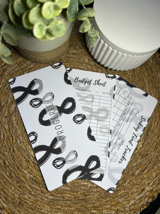 Set A6 für Budget Binder – Design 21 - (10 Dashboards + 10 Budget Sheets + 10 Sinking Fund Tracker)