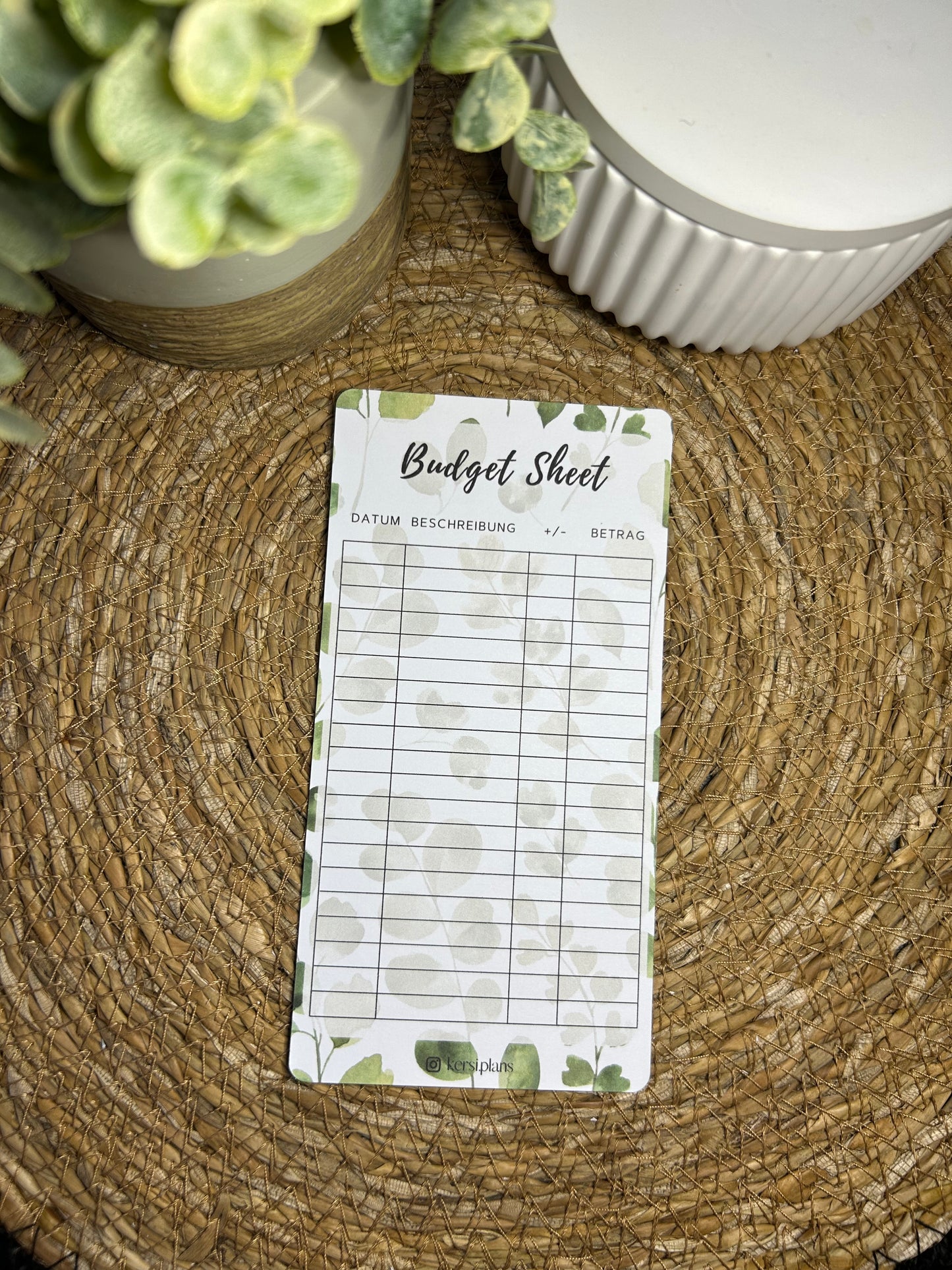 Budget Sheet A6 für Budget Binder – Design 30