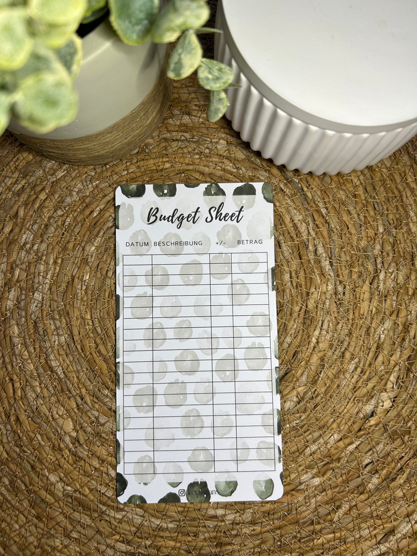 Budget Sheet A6 für Budget Binder – Design 43