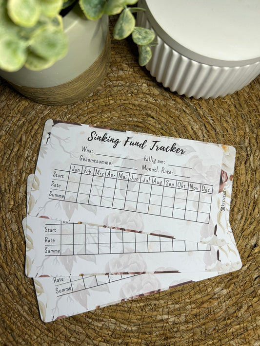 Sinking Fund Tracker A6 für Budget Binder – Design 04