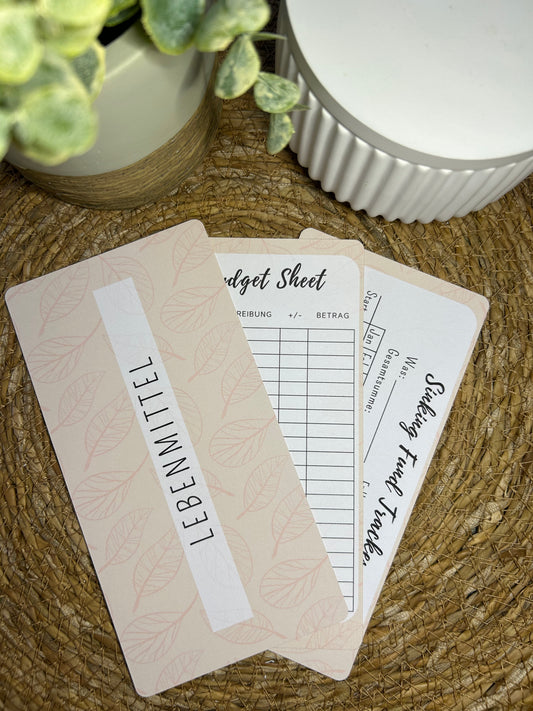 Set A6 für Budget Binder – Design 47 - (10 Dashboards + 10 Budget Sheets + 10 Sinking Fund Tracker)