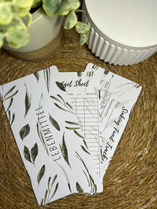 Set A6 für Budget Binder – Design 56 - (10 Dashboards + 10 Budget Sheets + 10 Sinking Fund Tracker)