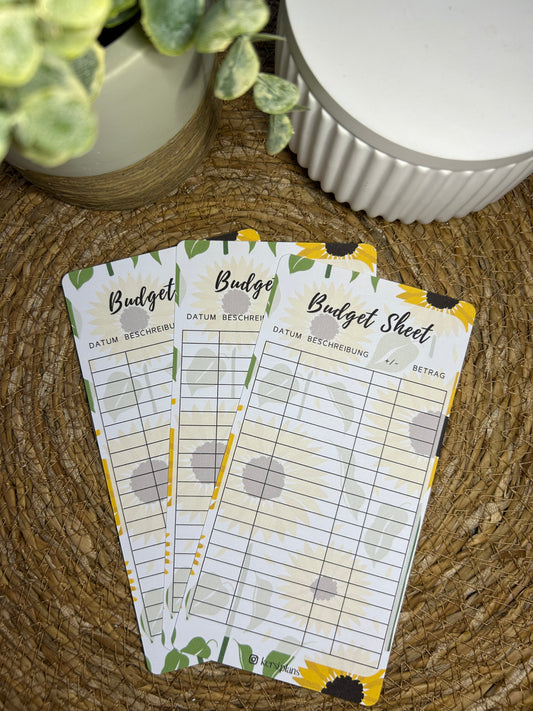Budget Sheet A6 für Budget Binder – Design 53