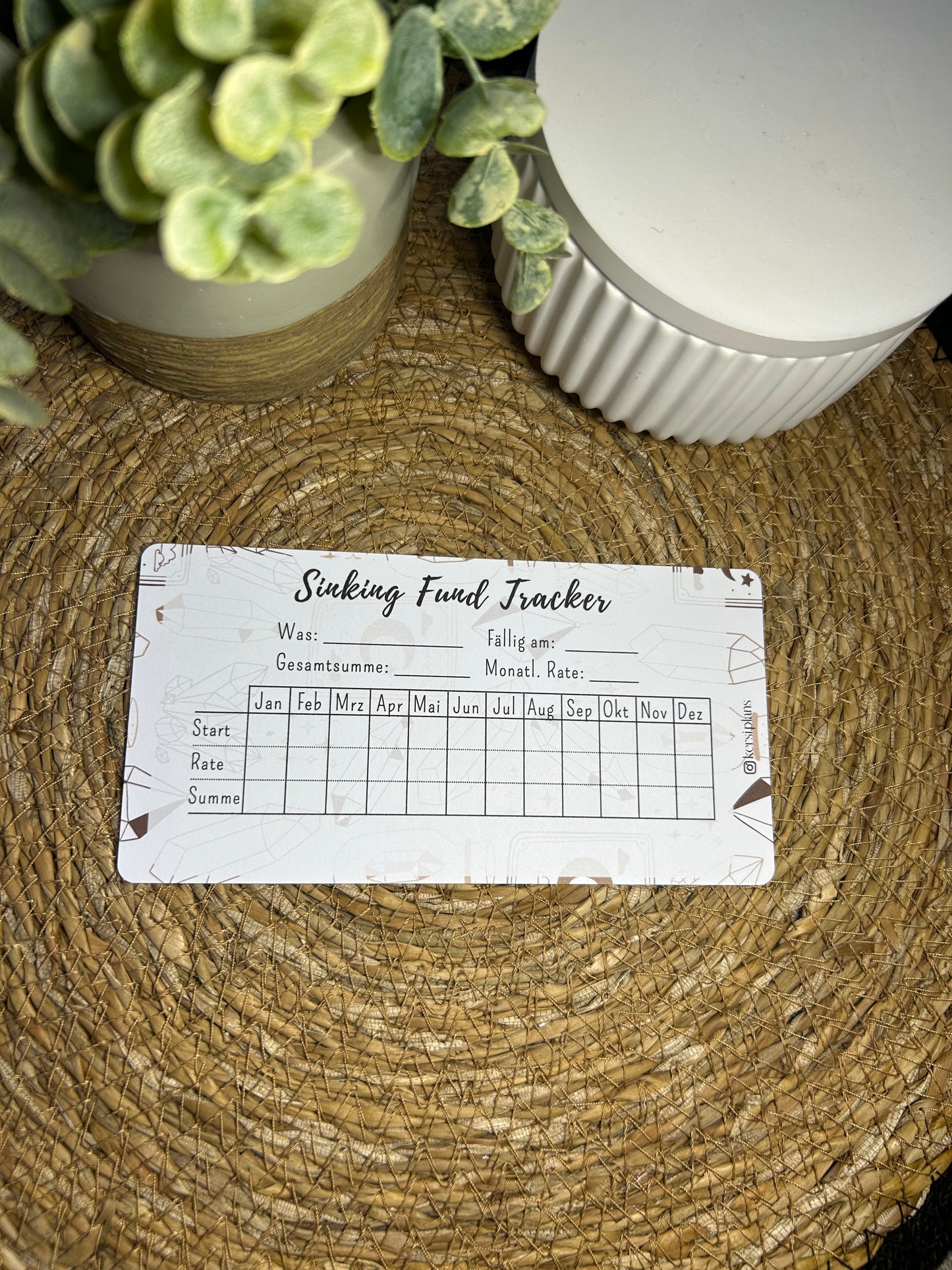 Set A6 für Budget Binder – Design 22 - (10 Dashboards + 10 Budget Sheets + 10 Sinking Fund Tracker)