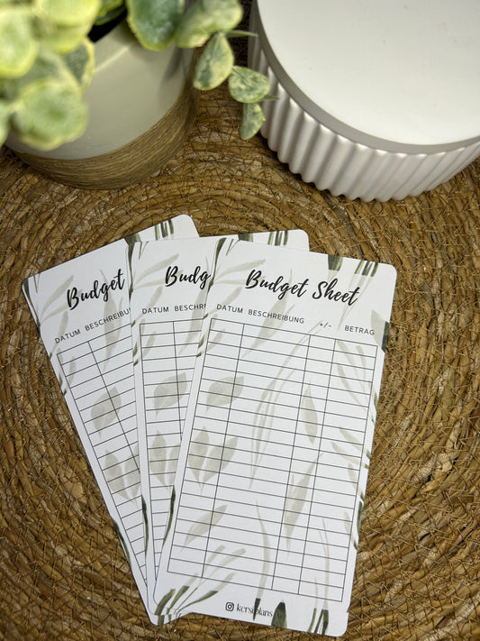 Budget Sheet A6 für Budget Binder – Design 56