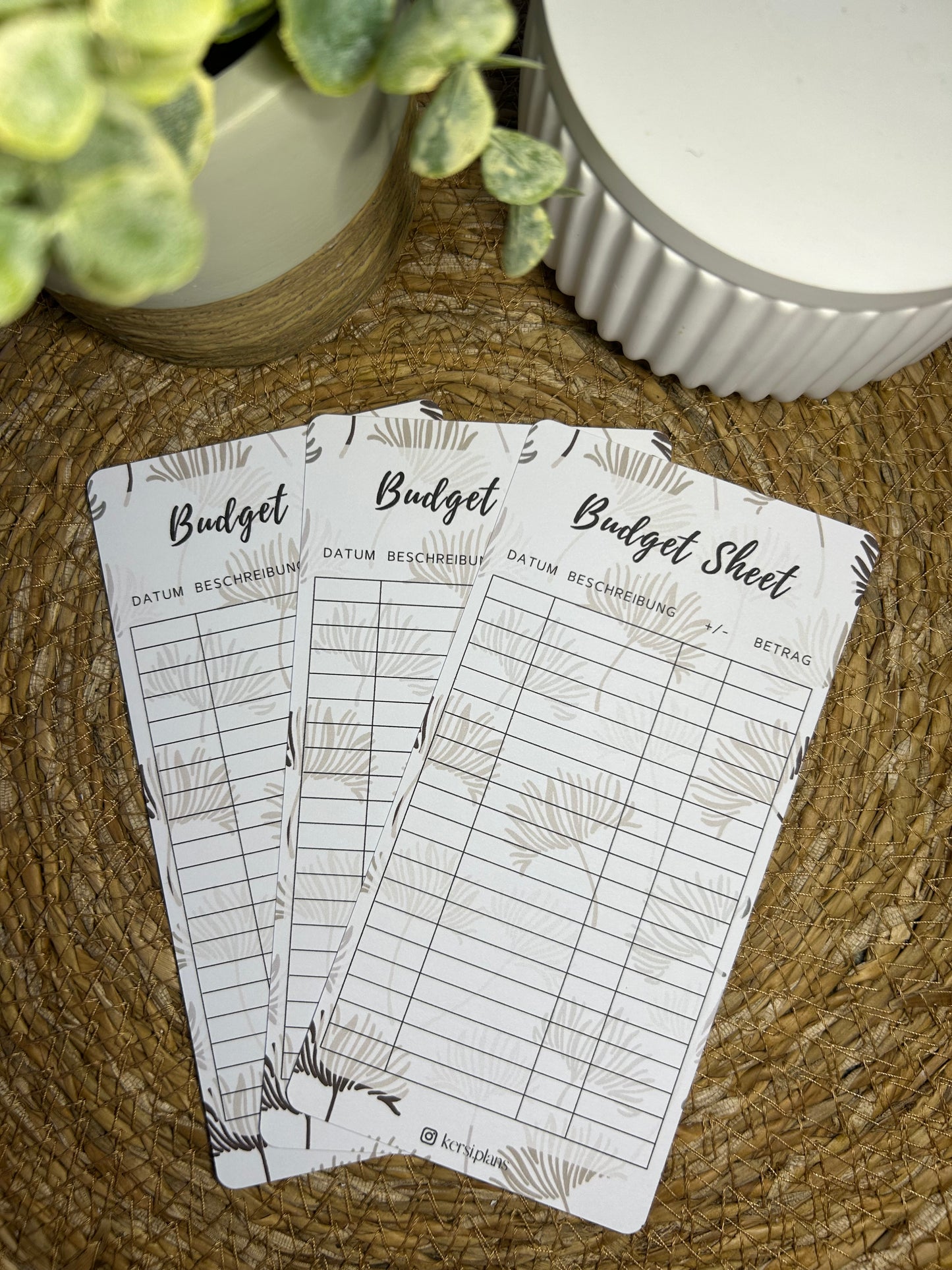 Budget Sheet A6 für Budget Binder – Design 33