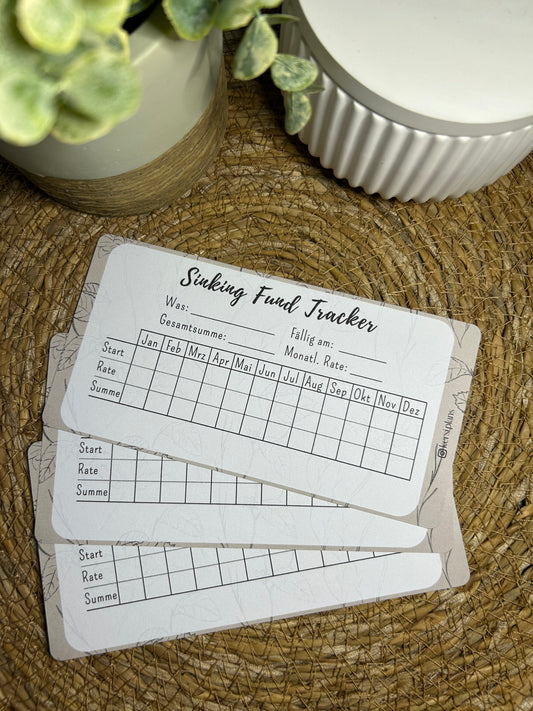 Sinking Fund Tracker A6 für Budget Binder – Design 02