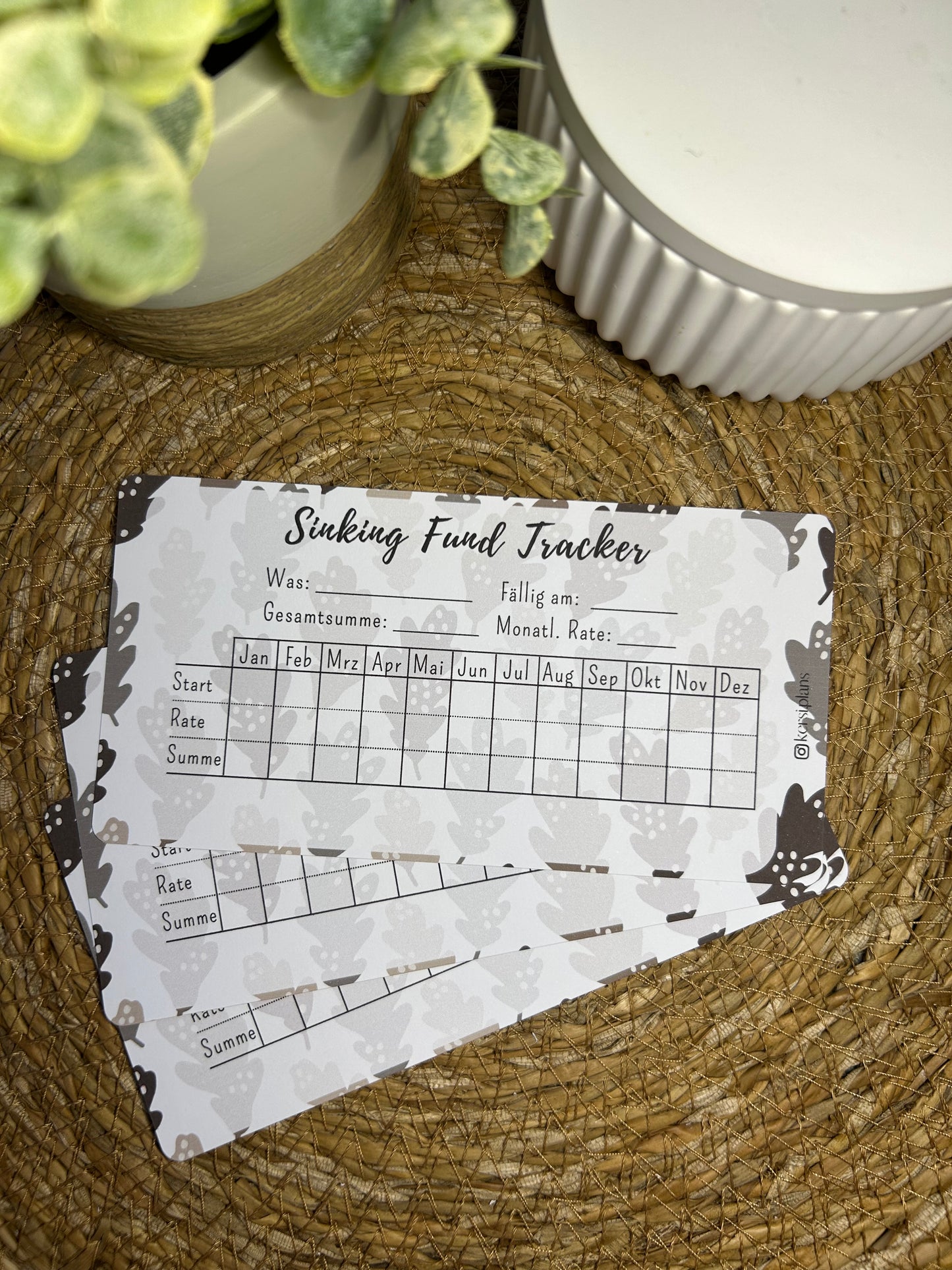 Sinking Fund Tracker A6 für Budget Binder – Design 34