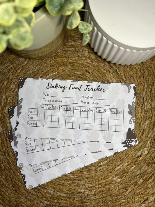 Sinking Fund Tracker A6 für Budget Binder – Design 34