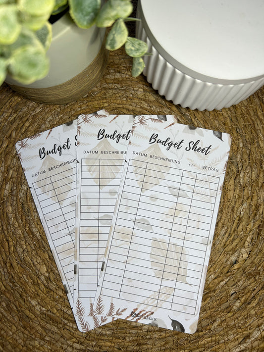 Budget Sheet A6 für Budget Binder – Design 42