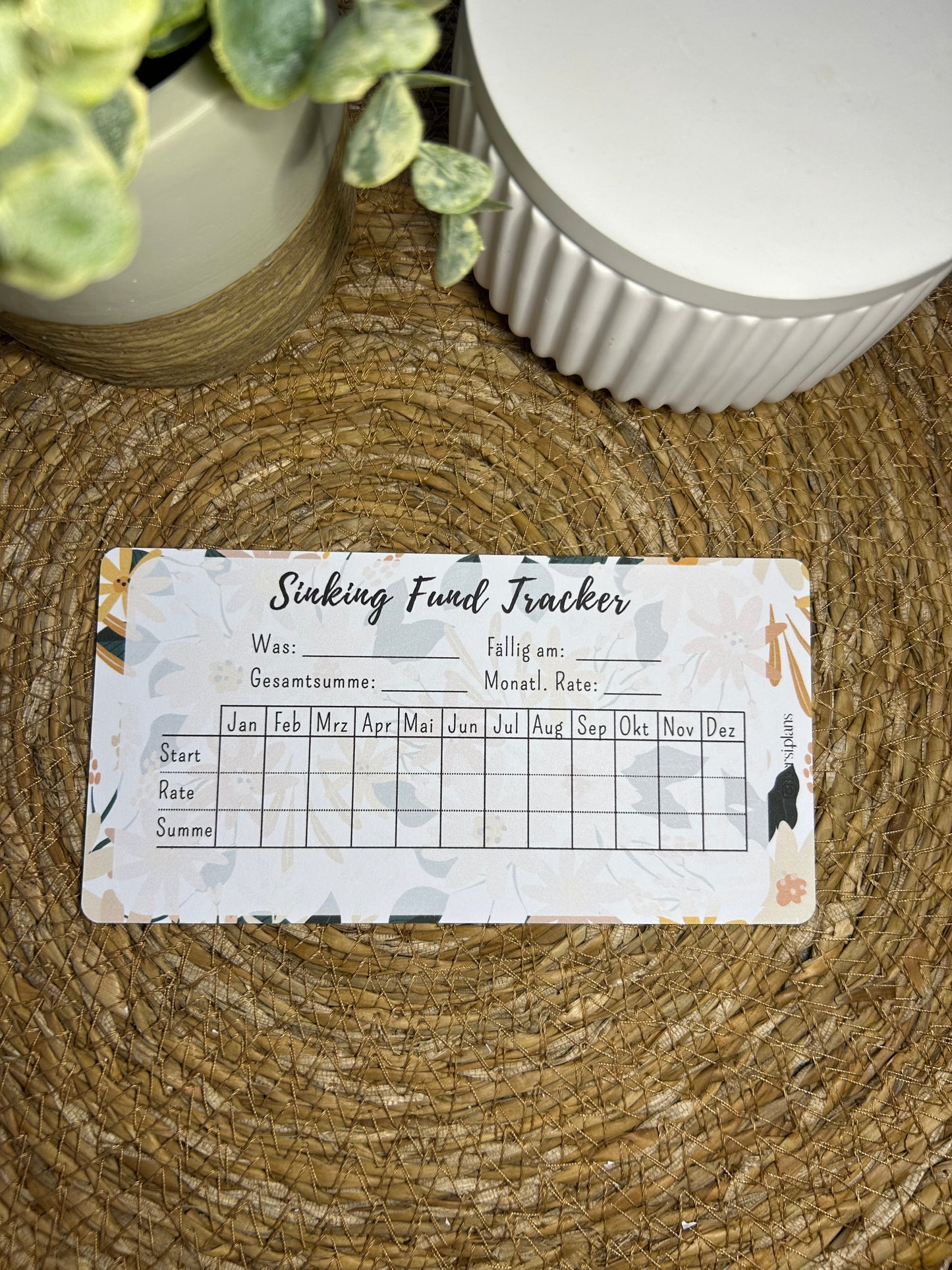 Sinking Fund Tracker A6 für Budget Binder – Design 37