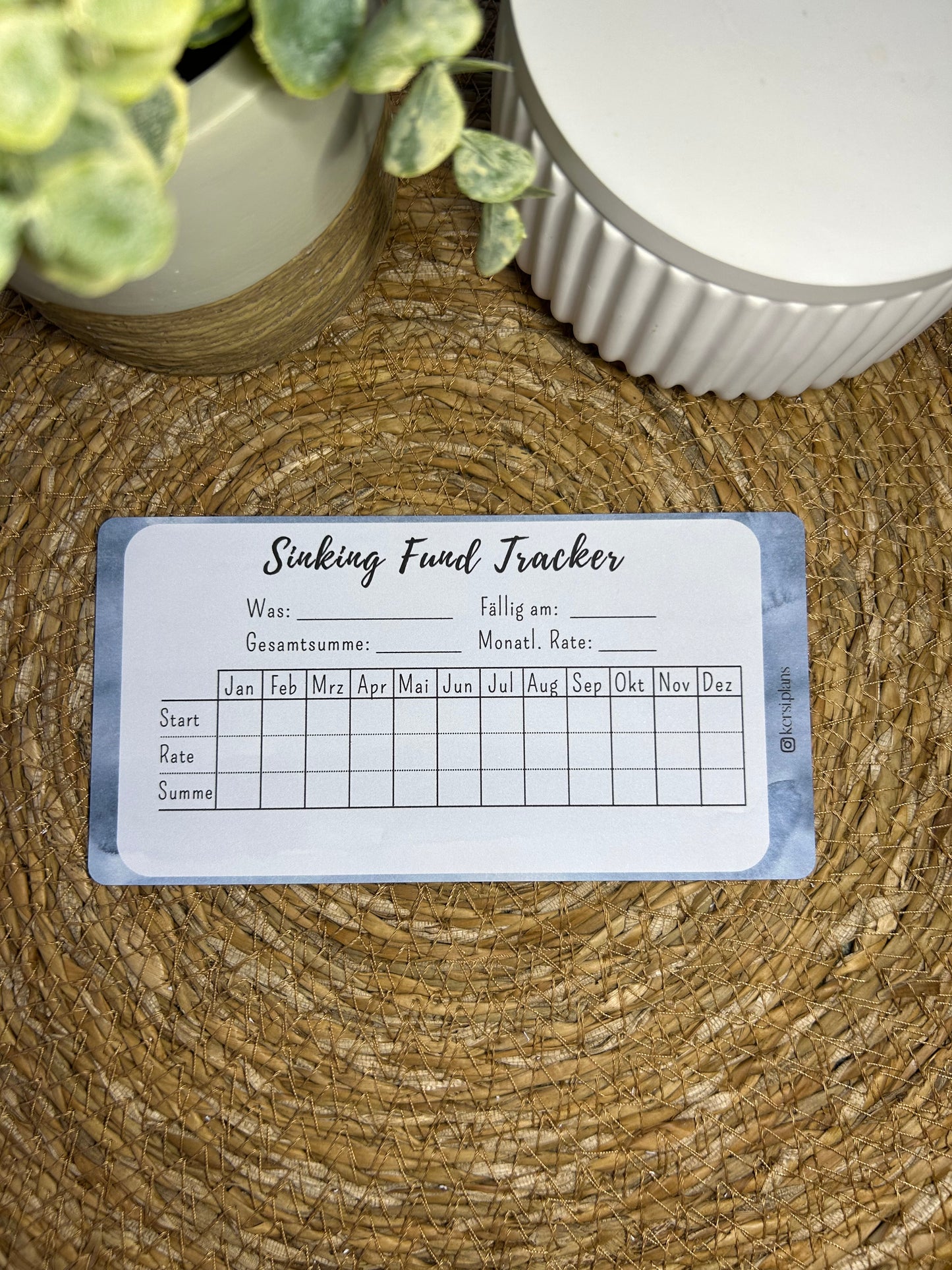 Sinking Fund Tracker A6 für Budget Binder – Design 51