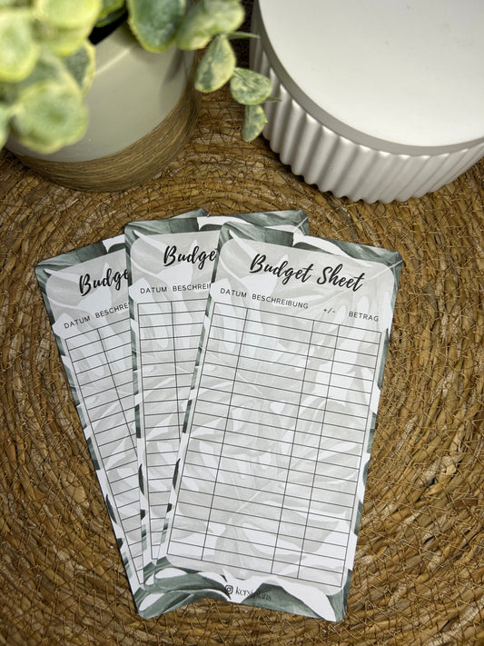 Budget Sheet A6 für Budget Binder – Design 45