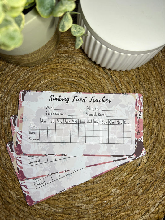 Sinking Fund Tracker A6 für Budget Binder – Design 36
