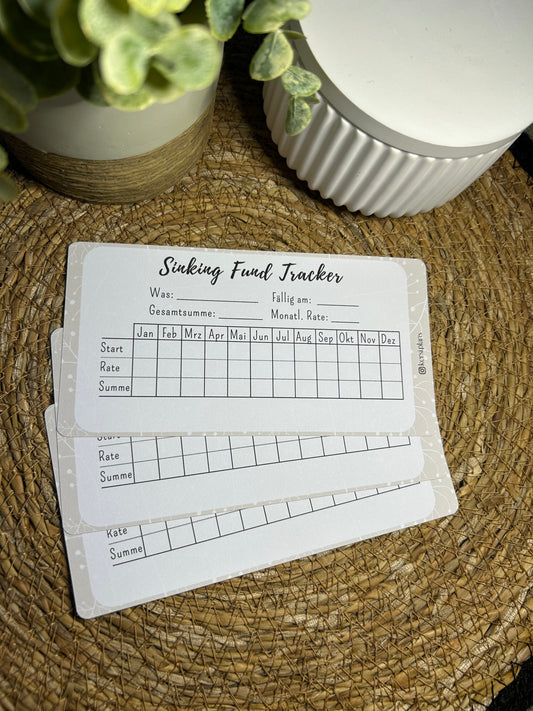 Sinking Fund Tracker A6 für Budget Binder – Design 07