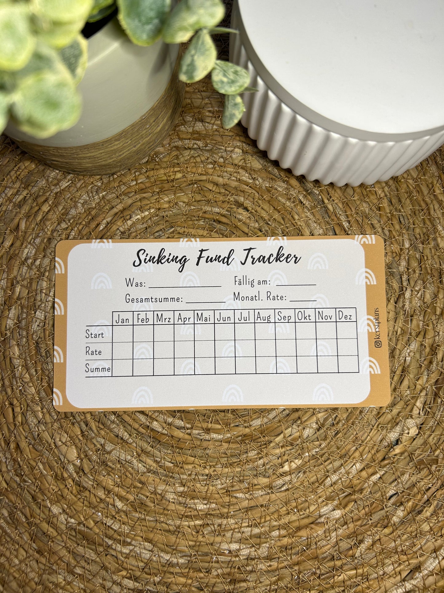 Sinking Fund Tracker A6 für Budget Binder – Design 49