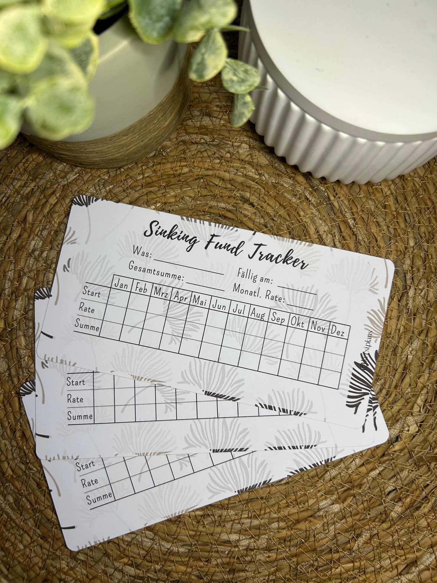 Sinking Fund Tracker A6 für Budget Binder – Design 33