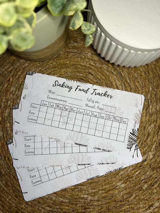 Sinking Fund Tracker A6 für Budget Binder – Design 33