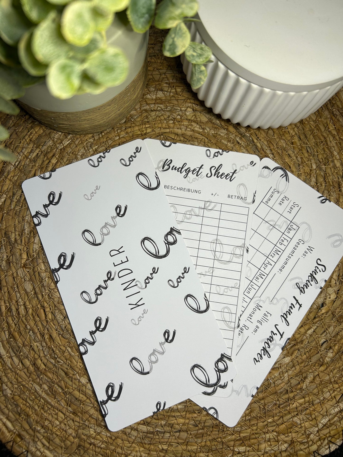 Set A6 für Budget Binder – Design 23 - (10 Dashboards + 10 Budget Sheets + 10 Sinking Fund Tracker)