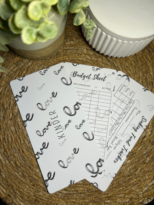 Set A6 für Budget Binder – Design 23 - (10 Dashboards + 10 Budget Sheets + 10 Sinking Fund Tracker)