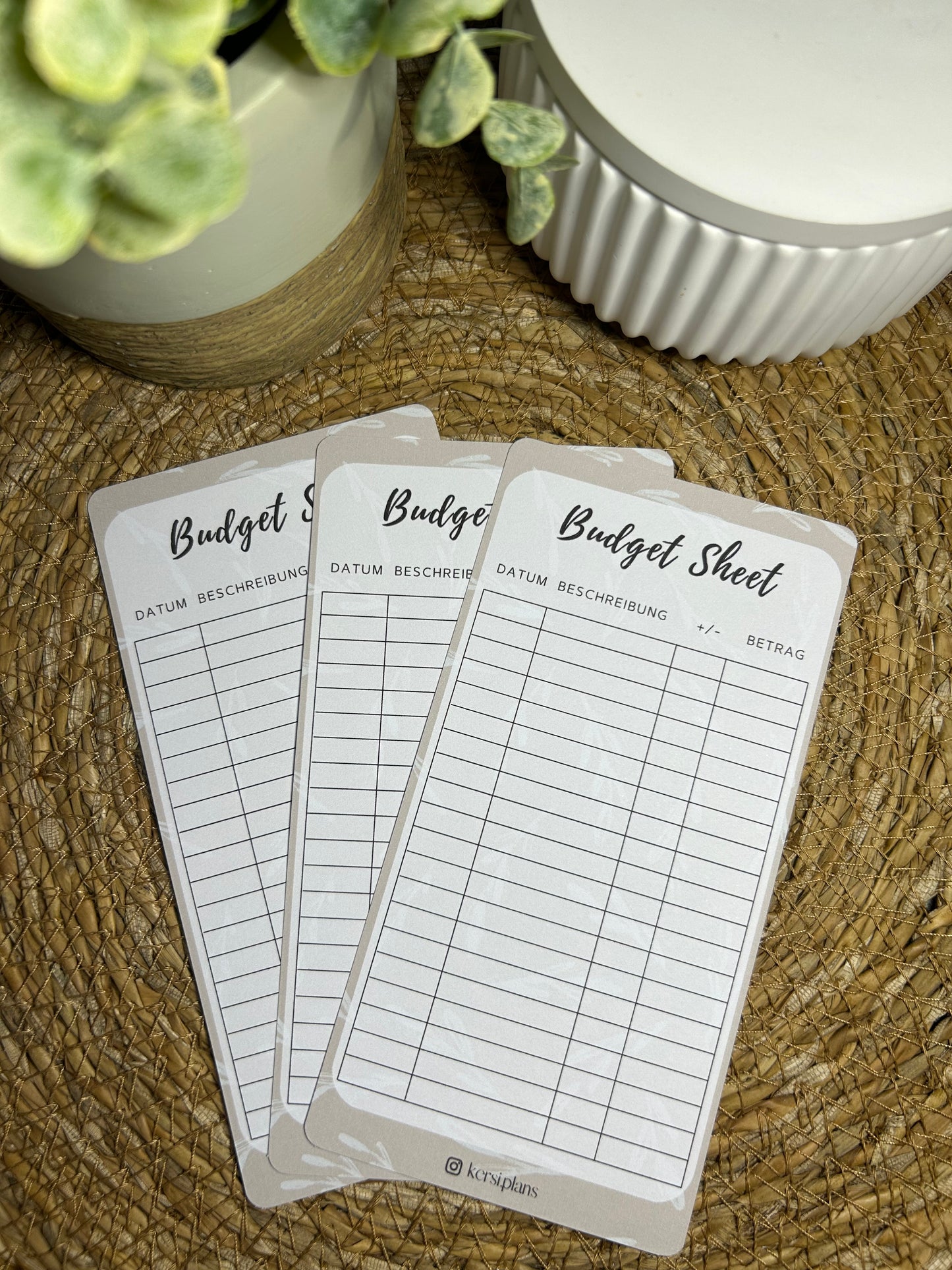 Budget Sheet A6 für Budget Binder – Design 06