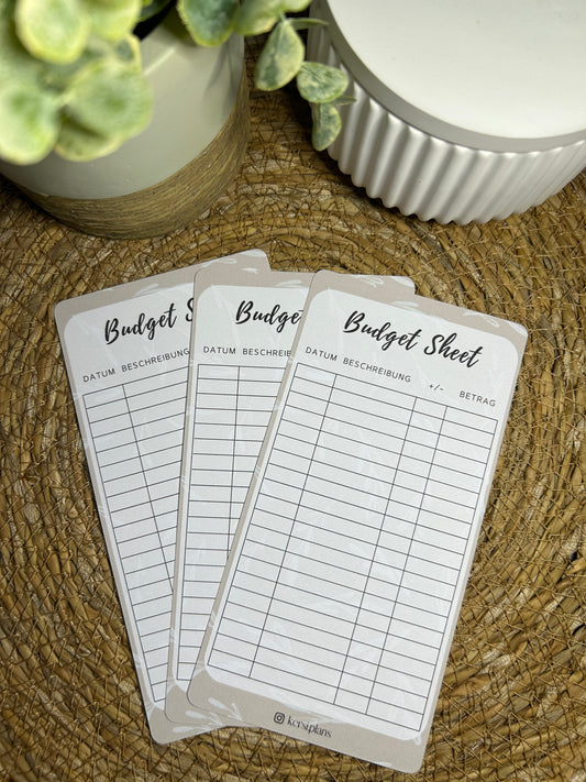 Budget Sheet A6 für Budget Binder – Design 06
