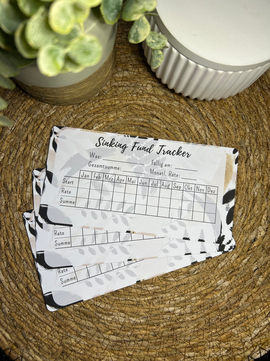Sinking Fund Tracker A6 für Budget Binder – Design 29