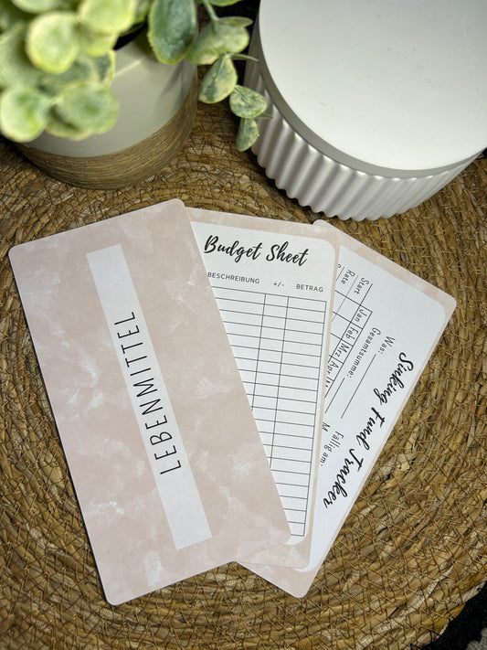 Set A6 für Budget Binder – Design 14 - (10 Dashboards + 10 Budget Sheets + 10 Sinking Fund Tracker)
