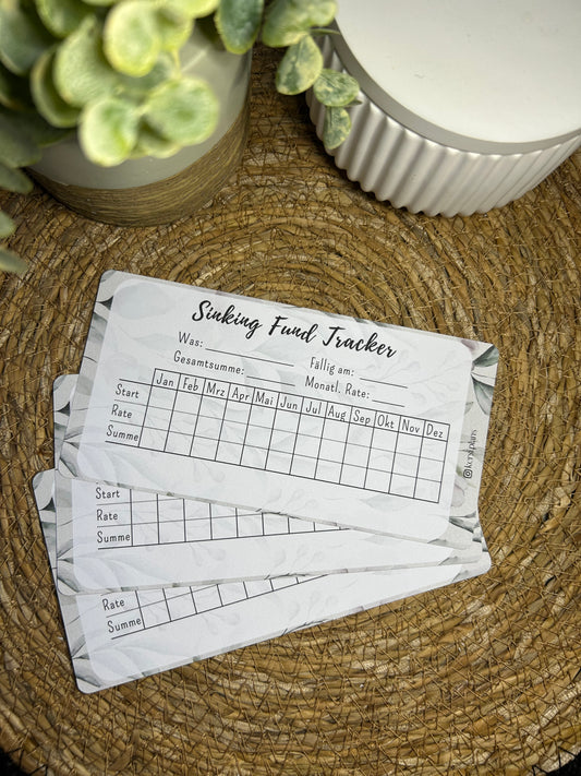 Sinking Fund Tracker A6 für Budget Binder – Design 27