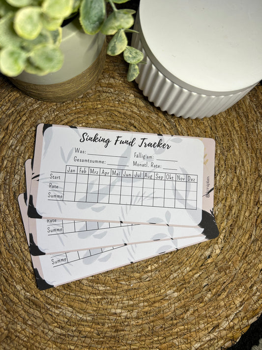 Sinking Fund Tracker A6 für Budget Binder – Design 16