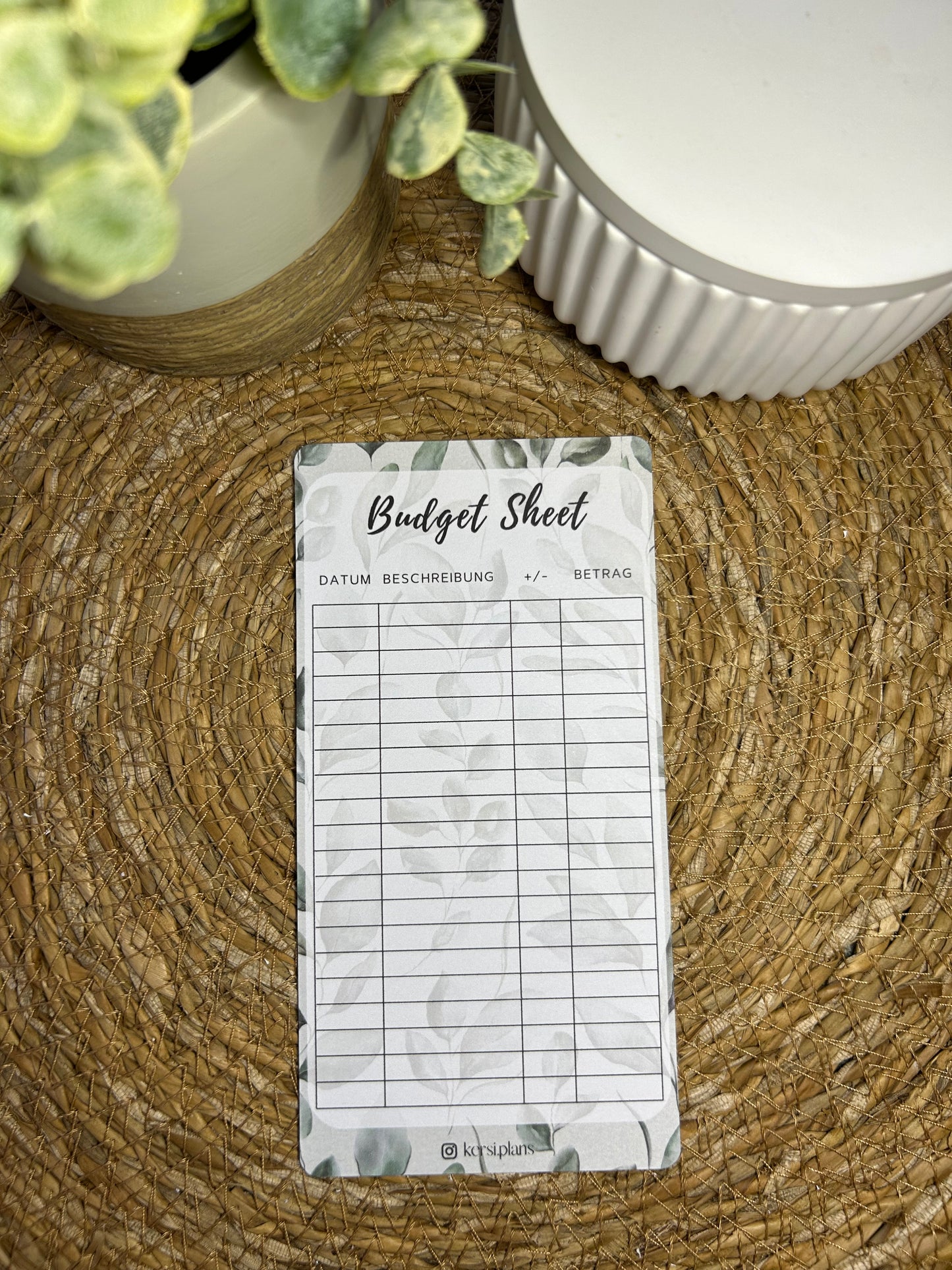 Budget Sheet A6 für Budget Binder – Design 57